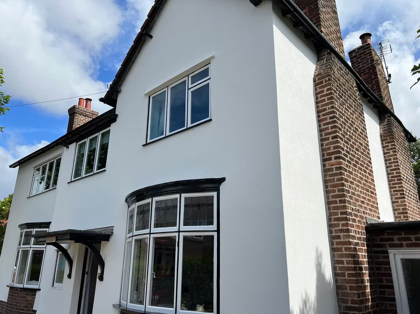 Silicone render finish on semi-detached home in Enfield, North London